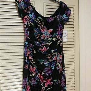 Guess brand new lily print off shoulder dress